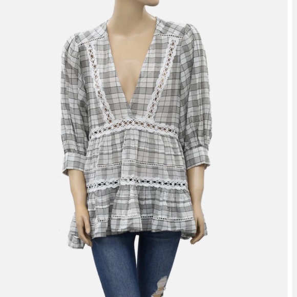 Free People Blue Blouse - Picture 6 of 6